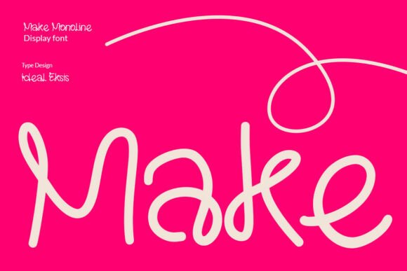 Make: A Script Font with Liquid Grace
