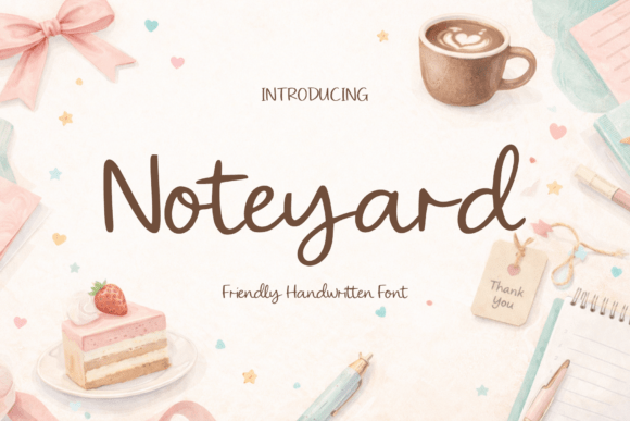 Noteyard: A Warm Script Font for Digital Branding