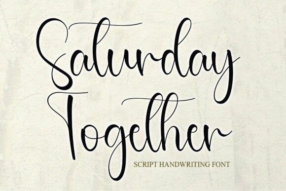 Saturday Together: A Script Font for Editorial Design