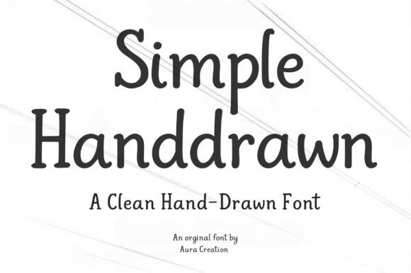 Simple Handdrawn: A Font for Crafting with Purpose